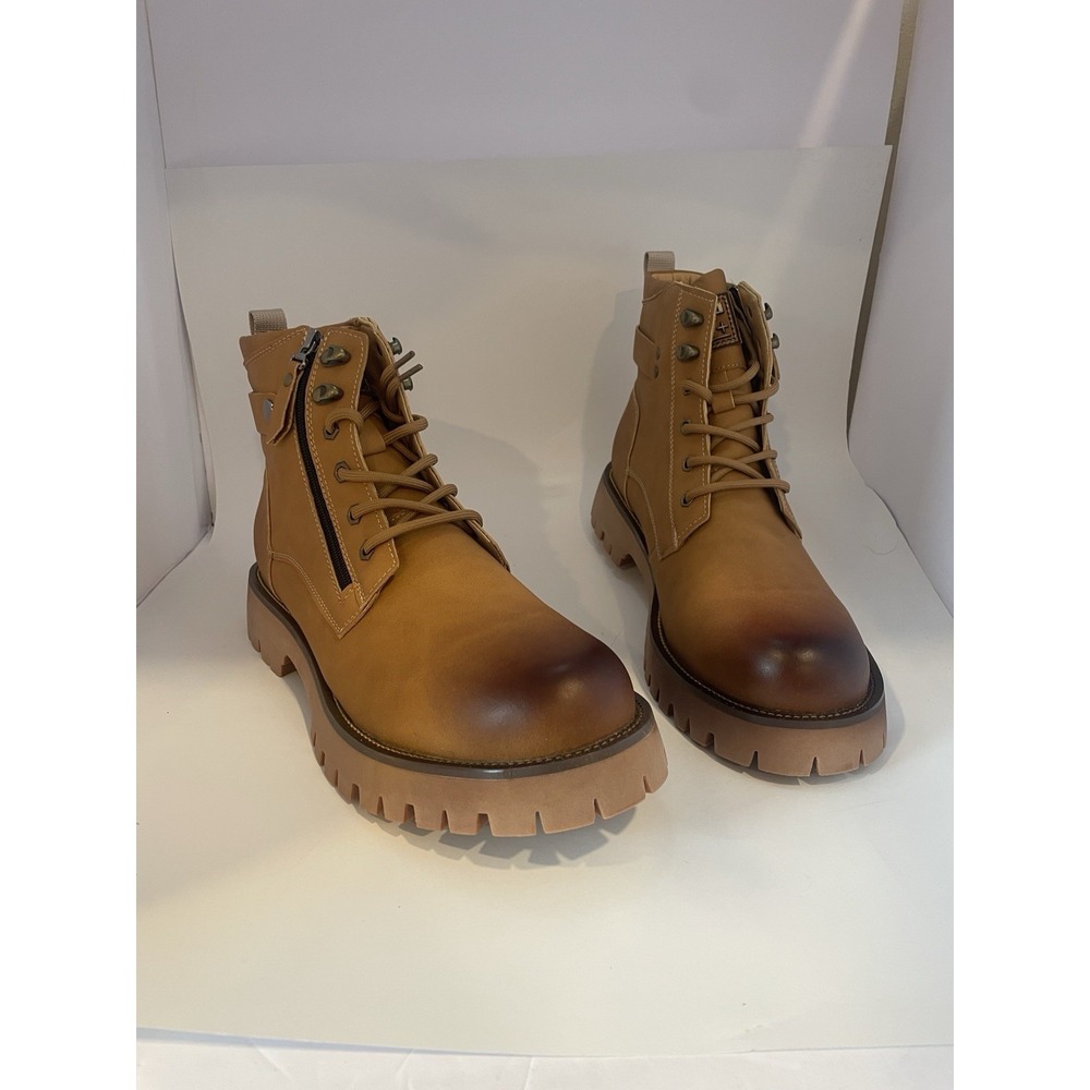 Fashion Workboot Style Outdoor Boot Zip Lace‎ Up Men's Size 11.5
